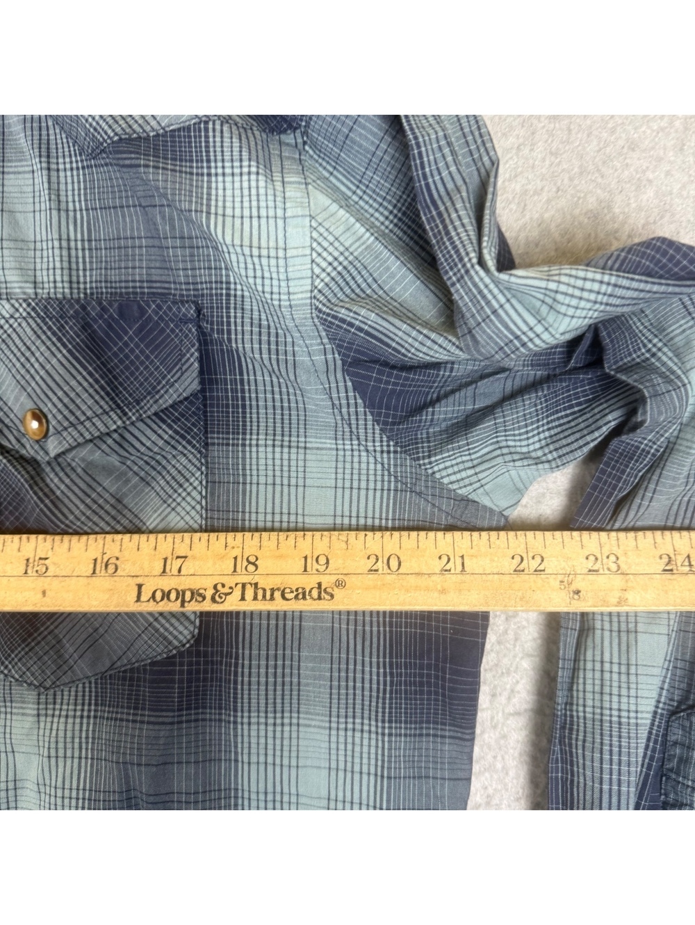 Pendleton Men’s Blue Plaid Frontier Shirt Size S Button Down Made in USA - Picture 4 of 8